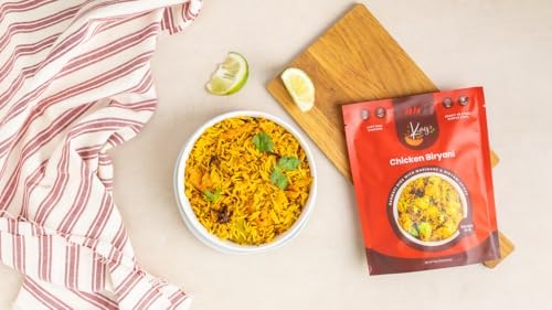 Kay’s Curries Chicken Biryani Meal Kit with Premium Basmati Rice and Authentic Indian Spice Blend, Gluten-Free and Nut-Free One-Pot Dinner for Busy Families and Food Lovers, 4-6 Servings