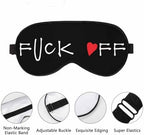 Funny Phrase Sleep Eye Mask Fuck Off Men Women Sleep Mask with Adjustable Strap Eye Cover Eye Shade for Travel, Nap,Meditation