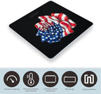 U.S.A. Flag Rose Digital Bathroom Scale for Body Weight Lighted LCD Display Round Corner