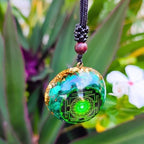 Orgonite Chakra Pendant Malachite Green Crystal Quartz Orgone Pendant Necklace Reiki Spiritual Healing Energy Generator Bracelet