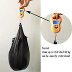 100 Count 4 Gallon Small Black Trash Bags, Durable PE Material, Handles, Breakpoints, 46x60cm