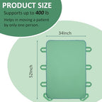 Positioning Bed Pad with 8 Reinforced Handles-34 x 52"-Reusable and Washable Transfer Sheet, Aid Assistant for Turning and Repositioning for Elderly, Incontinence Patients, Bedridden and Caregivers