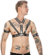 Men's Chest Harness Sexy Body Belt Bondage Punk Fancy Costume Fetish Erotic Clothing Accessories Silver