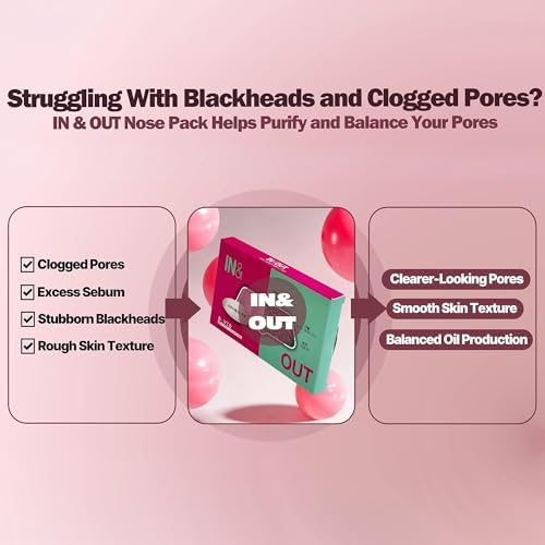 BIVID In & Out Bio-Cellulose Nose Pack, Tea Tree Pore Care for Sebum & Blackheads, Hydrating Korean Nose Mask — K-Beauty Self Care, 0.11 oz, 4 Pack