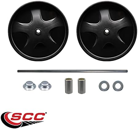 Service Caster 6173L9 FG6173L90000 Rubbermaid Janitor Cleaning Cart Rear Wheels Replacement Kit - Fits Rubbermaid Brute Tandem Dolly Cleaning Cart - Service Caster Brand