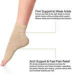 Geyoga 7 Pairs Ankle Compression Sleeves Ankle Brace Socks Plantar Fasciitis Relief Sock with Foot Arch Support for Women Men Relieves Foot Heel Pain(Size L, Size XL)