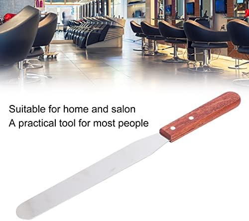 Metal Wax Spatula, Stainless Steel Wax Spatula Eyebrow Wax Metal Wax Spatula Straight Stainless Steel Body Wax Spatula With Wooden Handle For Hair Removal