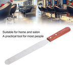 Metal Wax Spatula, Stainless Steel Wax Spatula Eyebrow Wax Metal Wax Spatula Straight Stainless Steel Body Wax Spatula With Wooden Handle For Hair Removal