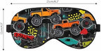 Monster Truck Car Sleep Eye Mask Wheel Auto Abstract Grunge Cracked Shabby Dots Men Women Sleep Mask with Adjustable Strap Eye Cover Eye Shade for Travel, Nap,Meditation