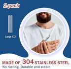 2 Pcs Tubular Gauze Metal Applicator Cage Metal Cage Applicator Tube Gauze Bandage Tubular for Homes, Offices, and Hospital (Large X 2 Pcs)