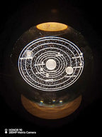 Starry Sky Lamp 3.15-inch Big Crystal Ball Night Light, USB Powered, Warm Lighting Colors (Universe) Lover's Gifts & Children's Gifts & Holiday Gifts & Bedside Table Items