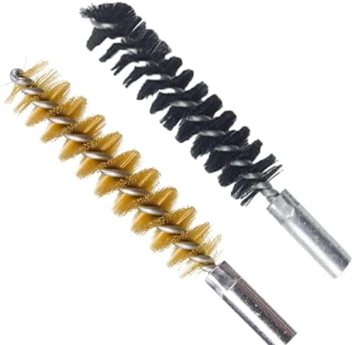 VicBre 2 Set 9mm Handgun Cleaning Kit Bronze Nylon Bore Brush with Nylon Cleaning Rod