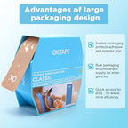 OK TAPE Kinesiology Tape Pre Cut Strips Bulk (150 PCS),Elastic Cotton Latex Free Hypoallergenic Athletic Tape Roll for Muscle Joint Knee,Waterproof k Tape 2in×10in/PCS