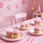 45 PCS Edible Pink Elephant Cupcake Toppers Picks Gender Reveal Cake Decorations for Elephant Theme Baby Shower Kids Birthday Party Cake Decorations Supplies