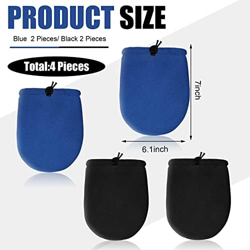 Jiuguva 4 Packs Cast Toe Cover for Foot Cast Toe Socks Nonslip Adjustable Toes Warmer for Men Women Ankle Leg Protector Supplies(Dark Blue, Black)