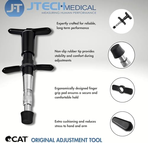 CAT EX Chiropractic Adjusting Tool, Handheld Spine Correction Tool and Back & Neck Massager, 52 lbs Max Average Force Range, Case Included, Made in USA