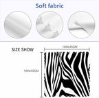 Zebra Stripes Black Table Napkins Cloth Set of 4 Soft Animal Skin Texture Art Pattern Washable and Reusable Dinner Napkins for KitchenWeddings Parties 18 x 18 inch