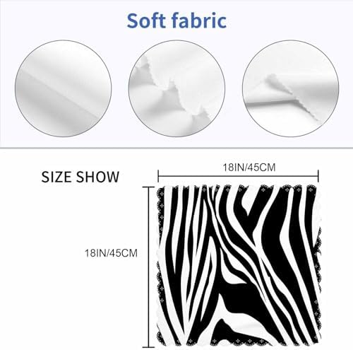 Zebra Stripes Black Table Napkins Cloth Set of 4 Soft Animal Skin Texture Art Pattern Washable and Reusable Dinner Napkins for KitchenWeddings Parties 18 x 18 inch
