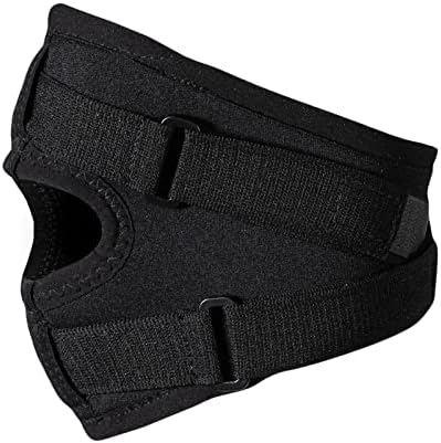 Rehband patella-stabilizing knee support, 1 piece, 3mm neoprene open patella bandage with extra stabilization for the kneecap for sport and active life, Colour:Black, Size:Medium