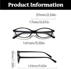 LJCZKA Oval Blue Light Blocking Glasses for Women Men Retro Small Oval Frame Y2K Cat Eye Computer Eyeglasses Clear Lens