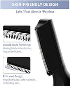 Eyebrow Trimmer, Electric Eyebrow Razor for Women Men, Rechargeable Painless LED Light Facial Hair Shaver Remover with Rinseable Blade for Face Lips Neck Leg
