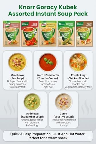 Hot Cup Instant Soup Knorr Goracy Kubek Assorted Pack of 5