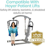Vive Patient Lift Sling - Full Body Mesh Transfer Sling for Showering & Home Use - Hoyer Lift Pad for Elderly, Disabled, Bariatric - Patient Transfer Assist Device Blanket for Bed Positioning, Lifting