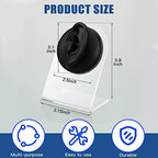 Cindeer 2 Pcs Flexible Silicone Ear Model Reused Soft Mold Fake Ear for Earrings Jewelry Display for Piercing Practice with Acrylic Stand (Black)