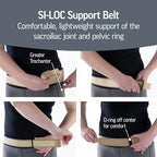 OPTP SI-LOC, SI Joint Belt for Women, Sacroiliac Belt, Lower Back Support Belts for Men, Low Back & Pelvic Pain Relief - Small/Medium