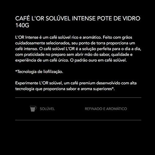 L'OR L'OR Soluble Intense Coffee Glass Jar 140g