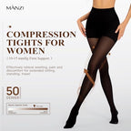 MANZI Compression Tights for Women Shaping Firm Support Pantyhose 50 Denier Pack of 1
