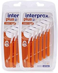 INTERPROX PLUS 90' Super Micro INTERDENTAL BRUSH SUPER MICRO 0.7MM - lower price by Interprox