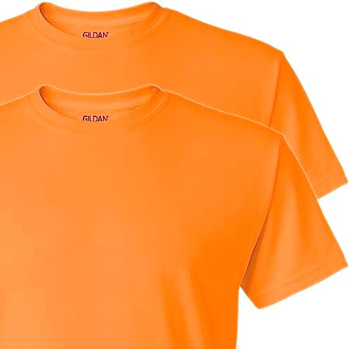 5.6 oz. 50/50 T-Shirt (G800) Tennessee Orange, S (Pack of 2)