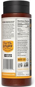 Rufus Teague Honey Sweet BBQ Sauce, Premium Barbecue Sauces with Natural Ingredients, No Drip Squeeze Bottle, Flip Top Bottles, Award-Winning Bold Flavor, Gluten-Free, Non-GMO, 15.2 oz