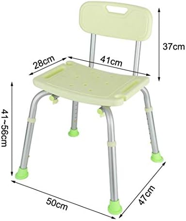 Bath Bench Adjustable Height, Lightweight Compact and Small Shower Chair Seat Stable Bathroom Stool with Backrest Non-Slip, Bathtub Stool for Seniors Disabled