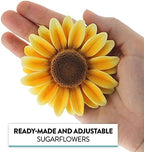 Global Sugar Art Sunflower Sugar Cake Flowers, 3 Count by Chef Alan Tetreault