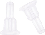 Silicone Earring Backs, Full Cover, 20PCS Clear Earring Backs Replacements, Hypoallergenic Earring Stoppers, Soft Ear Backings for Studs Hook Earrings