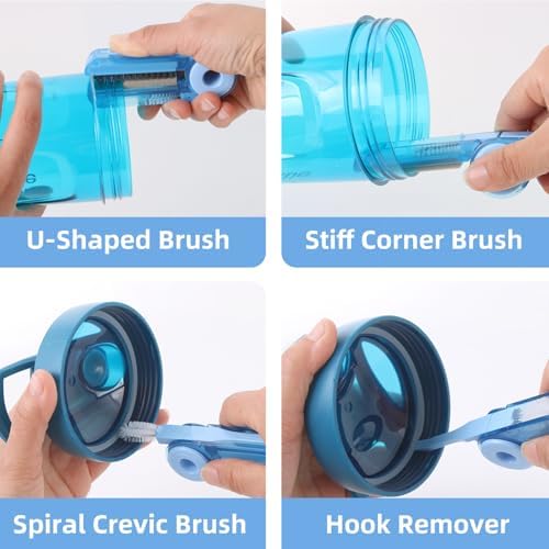 Bottle Cleaning Brush Compatible with Blender,Multi-Functional Bottle Cleaner for Blender, 3 in 1 Brush Compatible with Blender Bottle Shake,3PCS Cleaner Kit