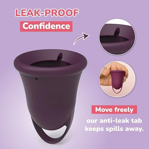 UVA Reusable Menstrual Cup Heavy Flow Kit with Sterilizer - Size B - 10-Year Durable & Leak-Proof Silicone - Large Menstrual Cup, Sterilizer & Traveling Bag Period Cup Set