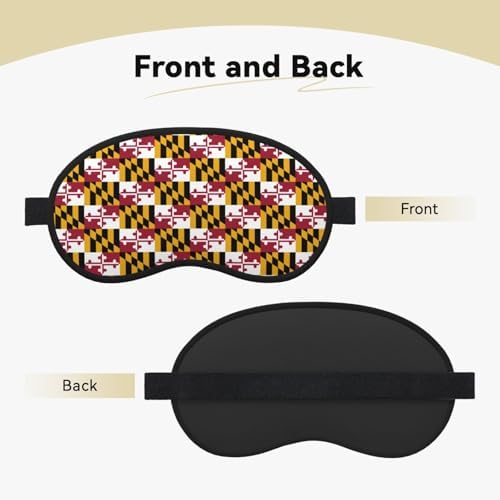 Maryland State Flag Sleep Mask 100% Light Blocking Eye Mask for Sleeping, Sleep Mask for Unisex for Travel/Nap