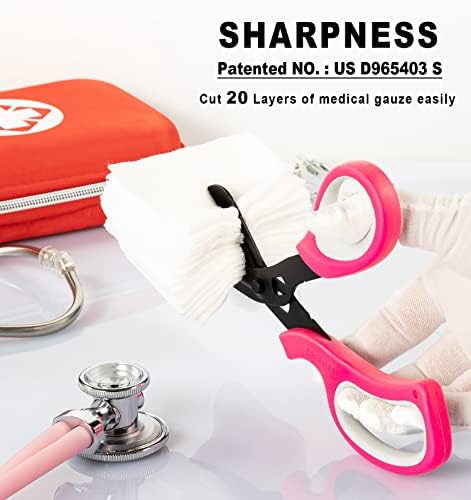 MEUUT 2 Pack Medical Scissors Trauma Shears -8 inch Patented Bandage Scissor Heavy Duty Surgical Grade EMT Scissors for EMT Workers Doctors Nurses