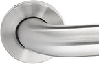 Amazon Basics Bathroom Handicap Safety Grab Bar, 18 Inch Length, 1.5 Inch Diameter, Holds up to 500LBs, ADA Compliant, Stainless Steel