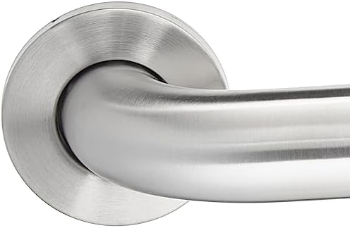 Amazon Basics Bathroom Handicap Safety Grab Bar, 18 Inch Length, 1.5 Inch Diameter, Holds up to 500LBs, ADA Compliant, Stainless Steel