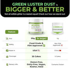 Bulk (20g) Luster Dust Edible Cake Decorations, Edible Luster Dust for Cakes Light Green Edible Luster Dust for Cupcake Decorations, Cake Drip, Edible Paint, Light Green Edible Shimmer Dust for Drinks