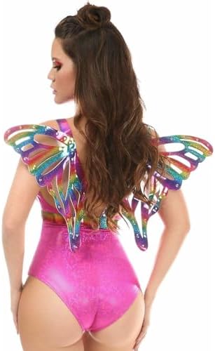 Daisy corsets womens Rainbow Glitter Body Harness W/Wings