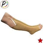Presadee Original Open Toe 20-30 mmHg Firm Compression Circulation Zipper Socks (Beige, L/XL)