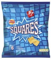 Walkers Squares Salt And Vinegar 6Pk x 4
