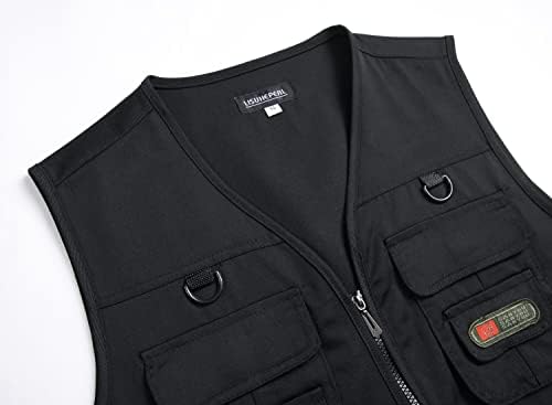 Men’s Fishing Vest Summer Outdoor Work Safari Travel Photo Vest with Multi Pockets