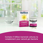 Optibac Probiotics Saccharomyces Boulardii - Vegan Scientifically Proven Digestive Probiotic Supplement, 5 Billion CFU - 40 Capsules