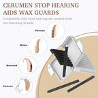 (40 Pcs) Phonak Cerumen Stop Wax Guards Filters for Hearing Aids Resound,Widex and Unitron, Hearing Aid Accessories Cerumen Stop Cleaning Tool Replacement Parts, Ear Supplies Cleaning Kit (5 Packs）